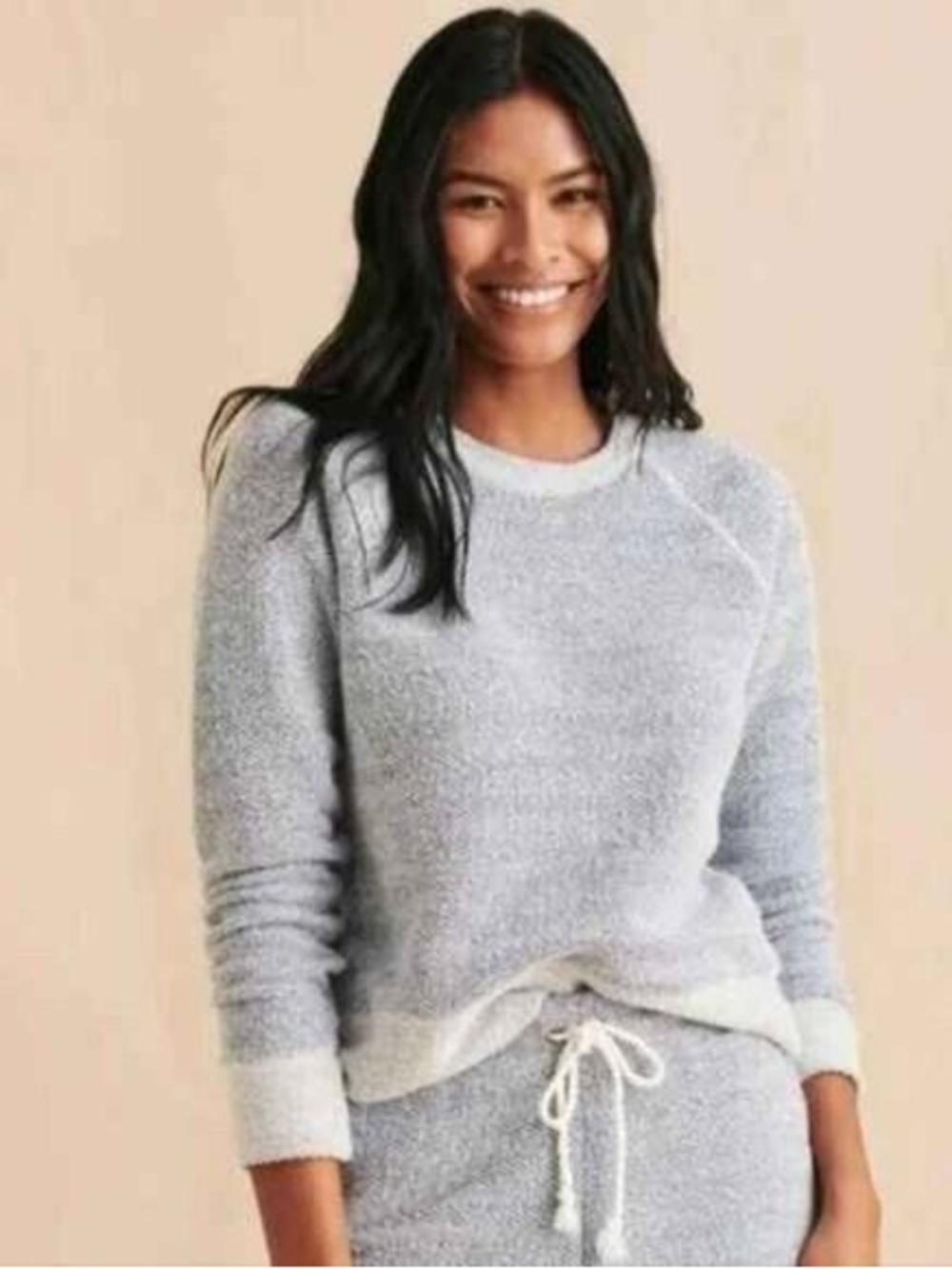 Faherty Whitewater Crewneck Sweater (S) & Shorts (M) Set